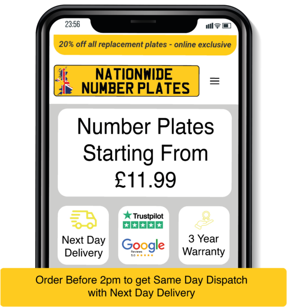 Number Plates from £11.99 with next day delivery and same day dispatch